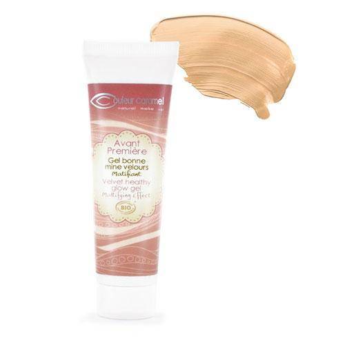 Base de maquillaje matificante orgánica en gel - Velvet Healthy Glow base de maquillaje Couleur Caramel 61 Arena