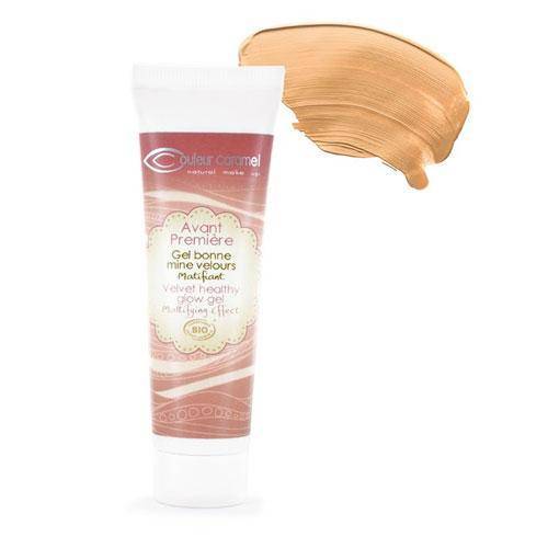 Base de maquillaje matificante orgánica en gel - Velvet Healthy Glow base de maquillaje Couleur Caramel 62 Beige Dorado