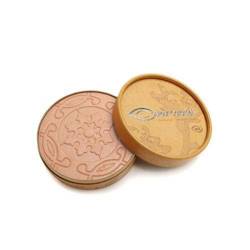Maquillaje en polvo bronceador vegano - Terre Caramel Fini maquillaje bronceador Couleur Caramel 23 Marrón Beige Nacarado