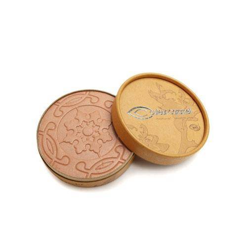 Maquillaje en polvo bronceador vegano - Terre Caramel Fini maquillaje bronceador Couleur Caramel 28 Bronceado Nacarado