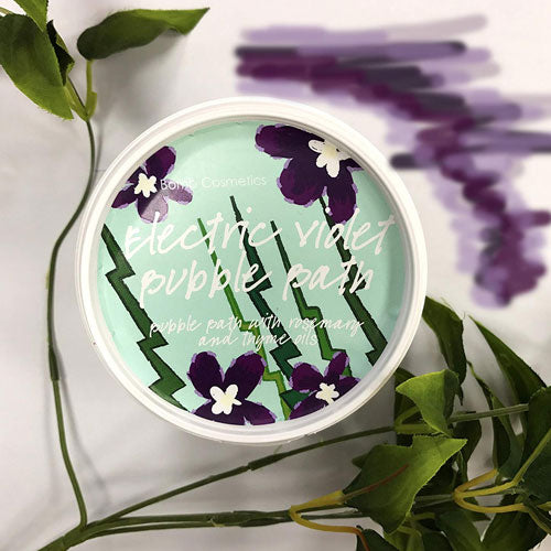 baño de burbujas electric violet bomb cosmetics
