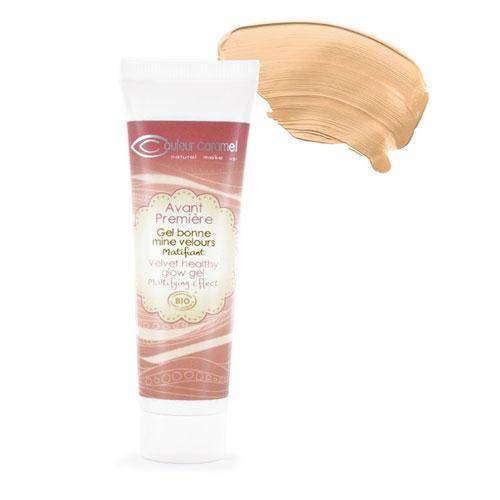 Base de maquillaje matificante orgánica en gel - Velvet Healthy Glow base de maquillaje Couleur Caramel 61 Arena 