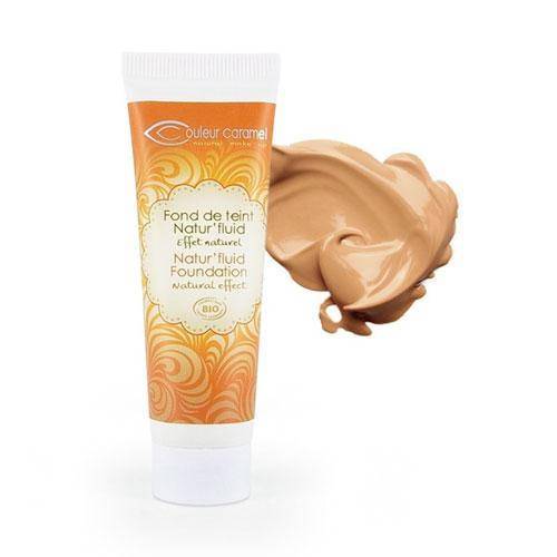 Base de maquillaje líquido vegano - Natur'Fluid base de maquillaje Couleur Caramel N 15 Beige Bronceado 